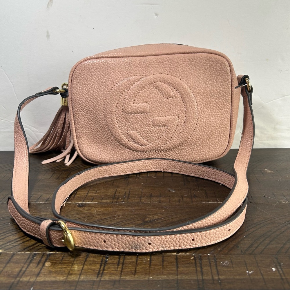 Gucci Blush Leather Crossbody Bag